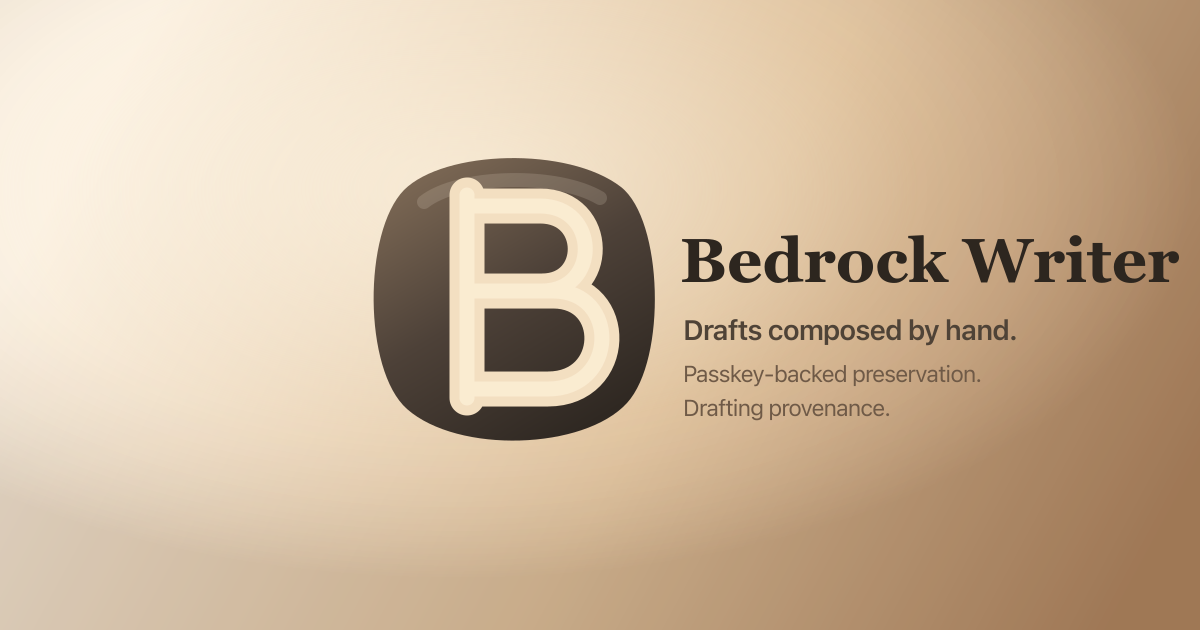 Bedrock Writer focused writing application