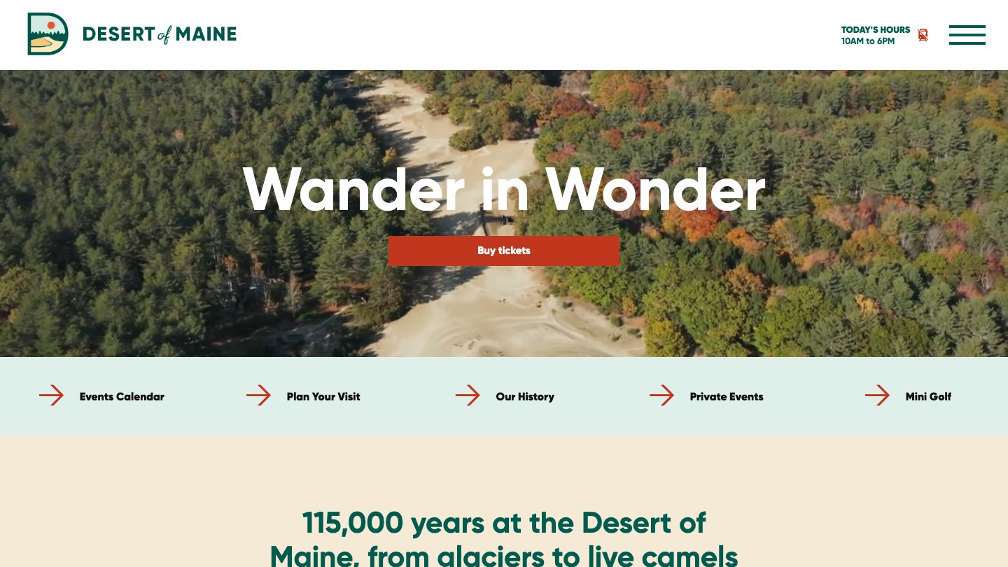 Desert of Maine website