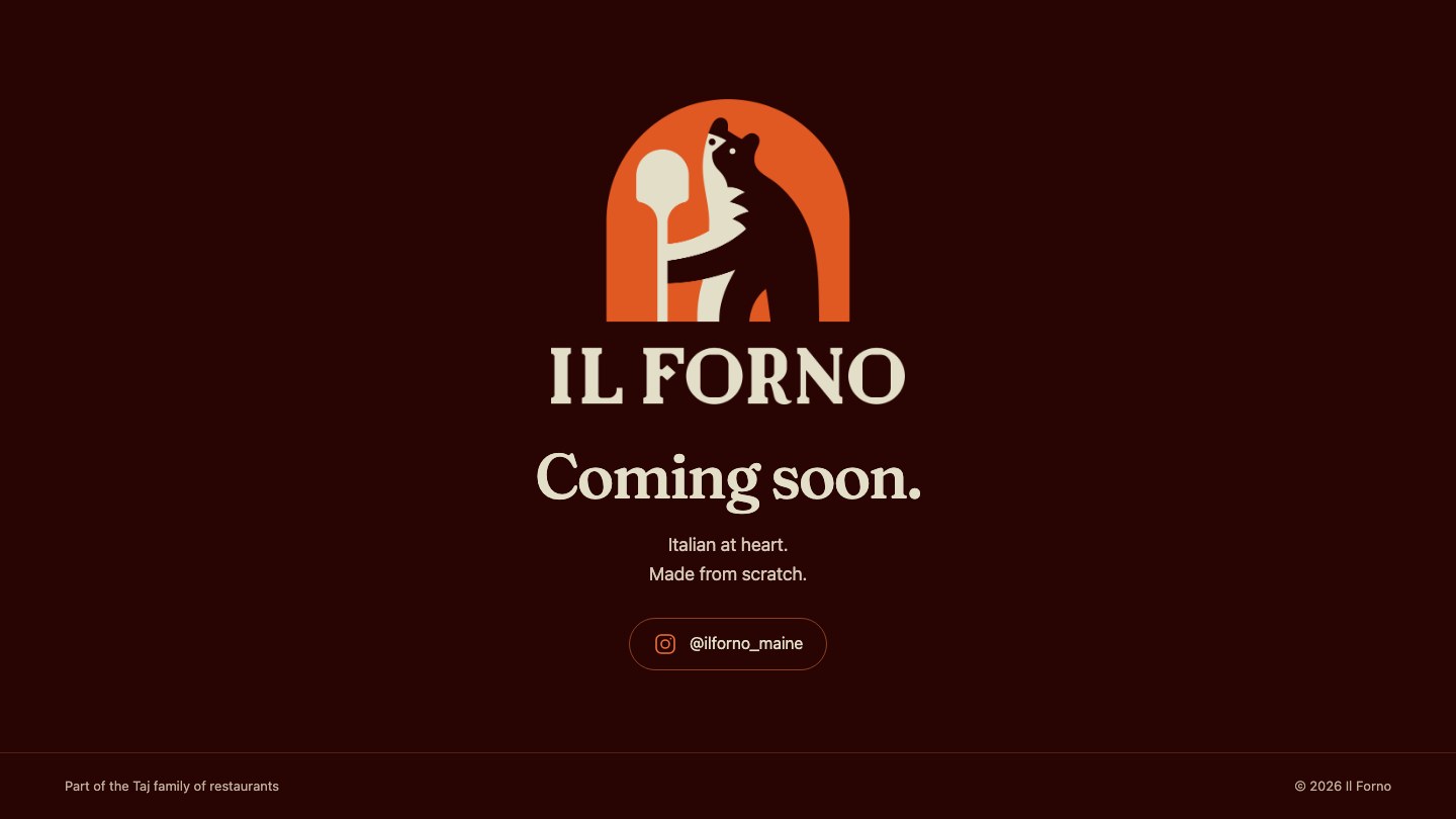 Il Forno website
